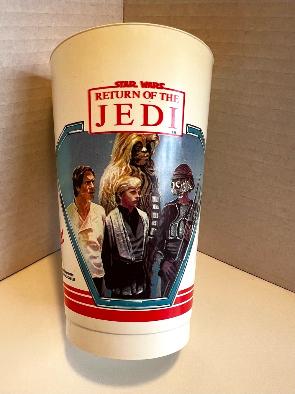 Vintage 1983 Star Wars Return of the Jedi 7-Eleven Coca-Cola Plastic Slurpee Cup